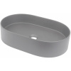 Deante Silia umývadlo 55x35 cm oválny pultové umývadlo sivá/kamenná CQS_SU6S
