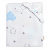Baby Nellys prestieradlo bavlna I love Boy modrá/biela 70x140