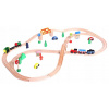 Dráha pre deti, stavebnica - Drevená lanovka s 49 batériami Ecotoys (Dráha pre deti, stavebnica - Drevená lanovka s 49 batériami Ecotoys)