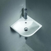 DURAVIT ME by Starck závesné rohové umývadielko s otvorom, s prepadom, 435 x 380 mm, biela matná, 0722433200