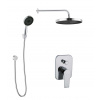 kielle Harmonia Sprchový set s batériou pod omietku, na 2 spotrebiče, s príslušenstvom a telesom, chróm 20623SP40