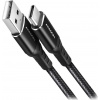 Axagon BUCM-AM15AB USB-C USB-A, USB 2.0, 3A, ALU, opletenie, 1,5m, černý