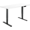 AlzaErgo Table ET1 NewGen čierny + doska TTE-01 140 × 80 cm biely laminát