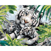 Maľovanie podľa čísel – Biely tiger a dve mláďatá (Howard Robinson), 40 × 50 cm, napnuté plátno na rám 8596530060499