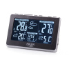 ADLER Blos 21 x 14 cm čierna - elektronická plastová meteorologická stanica s vonkajším a vnútorným senzorom
