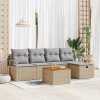 zahrada-XL Súprava záhradných pohoviek s vankúšom 6 pcs Béžová polyratan 3359532