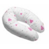 Vankúš na dojčenie/relaxačná poduška, bavlna I love Girl Baby Nellys, ružová/biela