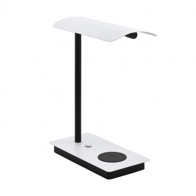 EGLO 99828 | Arenaza Eglo stolové svietidlo 32cm dotykový prepínač s reguláciou svetla regulovateľná intenzita svetla, Qi nabíjačka na telefón, nabíjačka na mobil (bez kábla), otočné prvky 1x LED 750l