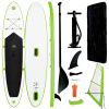 zahrada-XL Nafukovací Stand up paddleboard s plachtou, zeleno biely 92735