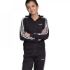 adidas Essentials Girls 3-Stripes Zip Track Top Hoodie Black/White 7-8 Years