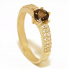 Zlatý prsteň 585 QUARTZ , cubic Zirconia (Zlatý prsteň 585 QUARTZ , cubic Zirconia)