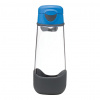 b.box Fľaša Sport na pitie 600 ml - modrá/sivá