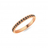 Dámska svadobná obrúčka s čiernymi diamantmi 2,3 mm, ružové zlato IZKR018R-F-B