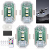 LED stroboskopické lampy 4 kusy pre auto, dron, bicykel, motor