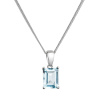 PAVONA Strieborný náhrdelník s pravým minerálnym kameňom 12092.3 sky topaz