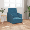 zahrada-XL Floor Sofa Bed 2-v-1 Modrá 65x80x83 cm Velúr 4106647