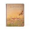 Ručne tvarovaný, vyklepávaný kožený zápisník – Bratislavský Hrad 2 (VMINI-SVK06)