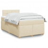 Box spring postel s matrací krémová 120x190 cm textil Krémová 3288924