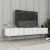 TV stolík Lyon 43 - White, Gold