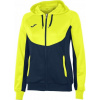 Joma Dámska tréningová mikina HOODIE ESSENTIAL NAVY BLUE-YELLOW WOMEN Veľkosť: 2XS