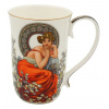 HOME ELEMENTS Porcelánový hrnček 400 ml, Mucha svetlý