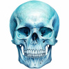 Nažehlovačka Lebka modrá - 4,5 x 6 cm