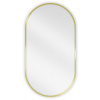Mexen Loft oválne kúpeľňové zrkadlo 75 x 40 cm, zlatý rám - 9851-075-040-000-50