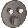 GROHE Grohtherm SmartControl termostatická batéria pod omietku, pre 2 výstupy, kartáčovaný tmavý grafit, 29119AL0