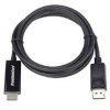 PREMIUMCORD Kabel DisplayPort 1.2 na HDMI 2.0, pro rozlišení 4Kx2K@60Hz, 1m kportadk04-01 PremiumCord