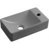 Sapho MARGITHA keramické umývadlo 38x22cm, otvor pro batériu vpravo, šedá MGT3822GR