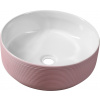 Sapho ARDEA keramické umývadlo na dosku priem. 41 cm, ružová AR041