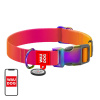 Nylonový obojok s QR kódom pre psa Waudog gradient, oranžový , veľkosť XL 46504