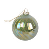 VIANOČNÁ GUĽA sklo, Tamelia 8/16cm ZELENÁ