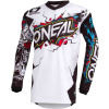 MX dres na motorku Oneal Element Villain white - S