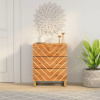 zahrada-XL Bočná skrinka hnedo-čierna 60x33,5x75 cm masívne mango 356786
