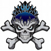 TANKPAD MOTOGRAFIX PLAMENIAK SKULL & X-BONES