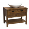 Naturel Koupelnová skříňka pod umyvadlo Country 90x72,5x51 cm palisandr COUNTRY90ZBUMPA