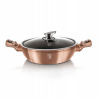Berlingerhaus Pekáč kulatý s mramorovým povrchem a poklicí 28 cm Rosegold Metallic Line