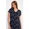 Vienetta Dámska nočná košeľa s krátkym rukávom Motýliky Farba: Modrá - tmavo, Veľkosť: M