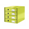 Leitz Box zásuvkový Click - Store 4 zásuvky zelený