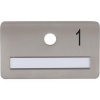 SOLIDO dveřní jmenovka bez kukátka, otvor o 14, nerez satinovaný, gravír. č. 1