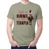 tricko, Farba sv. khaki, Strih/ Variant Pánsky / UNISEX