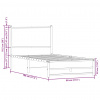 vidaXL Kovový posteľný rám bez matraca, hnedý dub 75x190 cm - Hnedá - 153837-52420