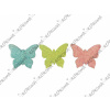 Glitrovaný motýľ penový 3,5cm - zelený