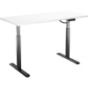 AlzaErgo Table ET2 čierny + doska TTE-01 140 × 80 cm biely laminát