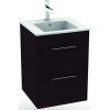 Jika Cube - Skrinka s umývadlom, 440x422x607 mm, 2 zásuvky, tmavý dub H4536221763021
