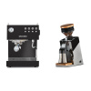 Ascaso Steel UNO, Black + Eureka Mignon Single Dose PRO, Chrome & Oak