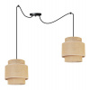 Light Home Závesné svietidlo Boho Spider, 2x jutové tienidlo, (výber z 2 farieb konštrukcie)