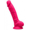 Ružové realistické dildo SILEXD Model 1 z pamäťového silikónu
