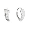 Strieborné náušnice s ozdobným prelisovaním 61076